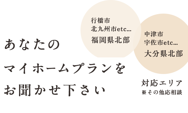 あなたのマイホームプランをお聞かせ下さい。快適なお住まいをご提案します